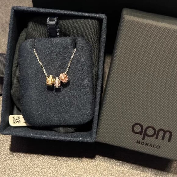 APM Monaco Morse Code Adjustable Necklace - Picture 2 of 6